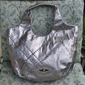 ELLIOTT LUCCA pewter silver TOTE BAG work travel